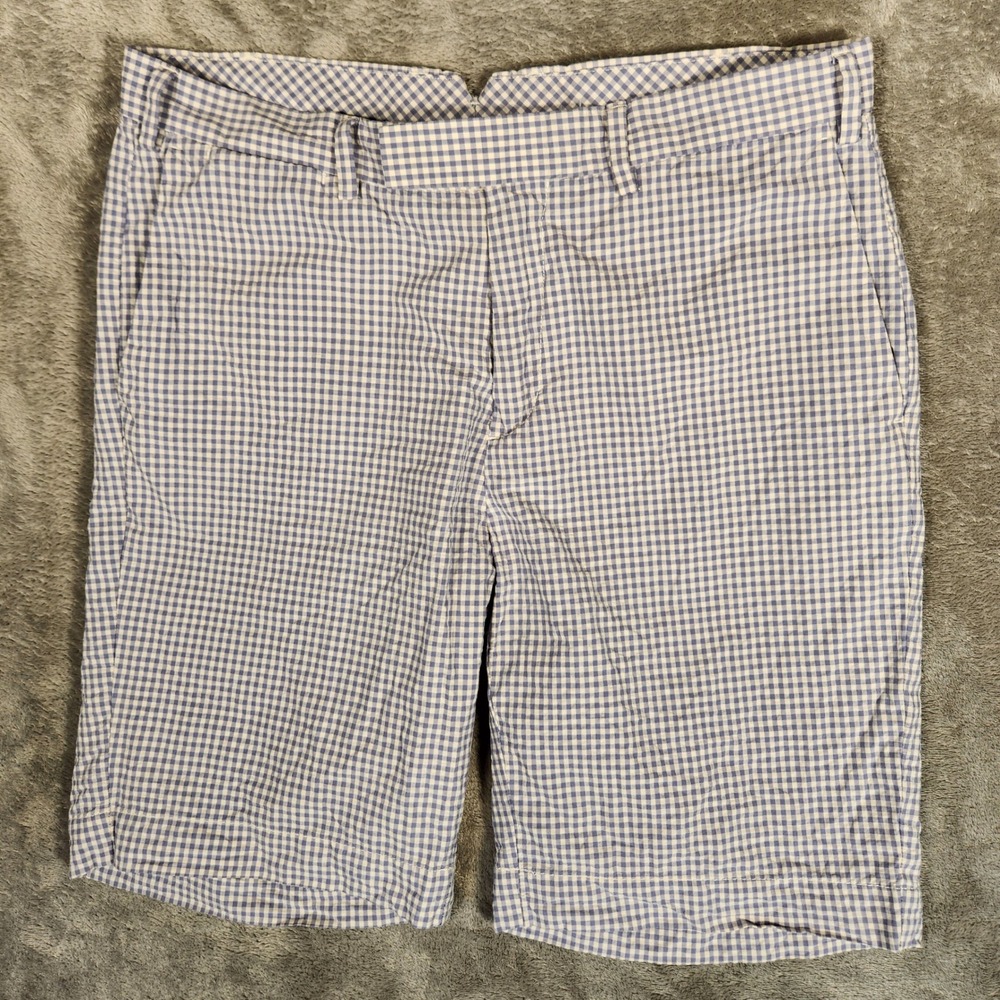 Polo Ralph Lauren Shorts‎ Mens 33 Blue Gingham Excellent Cotton Checkered